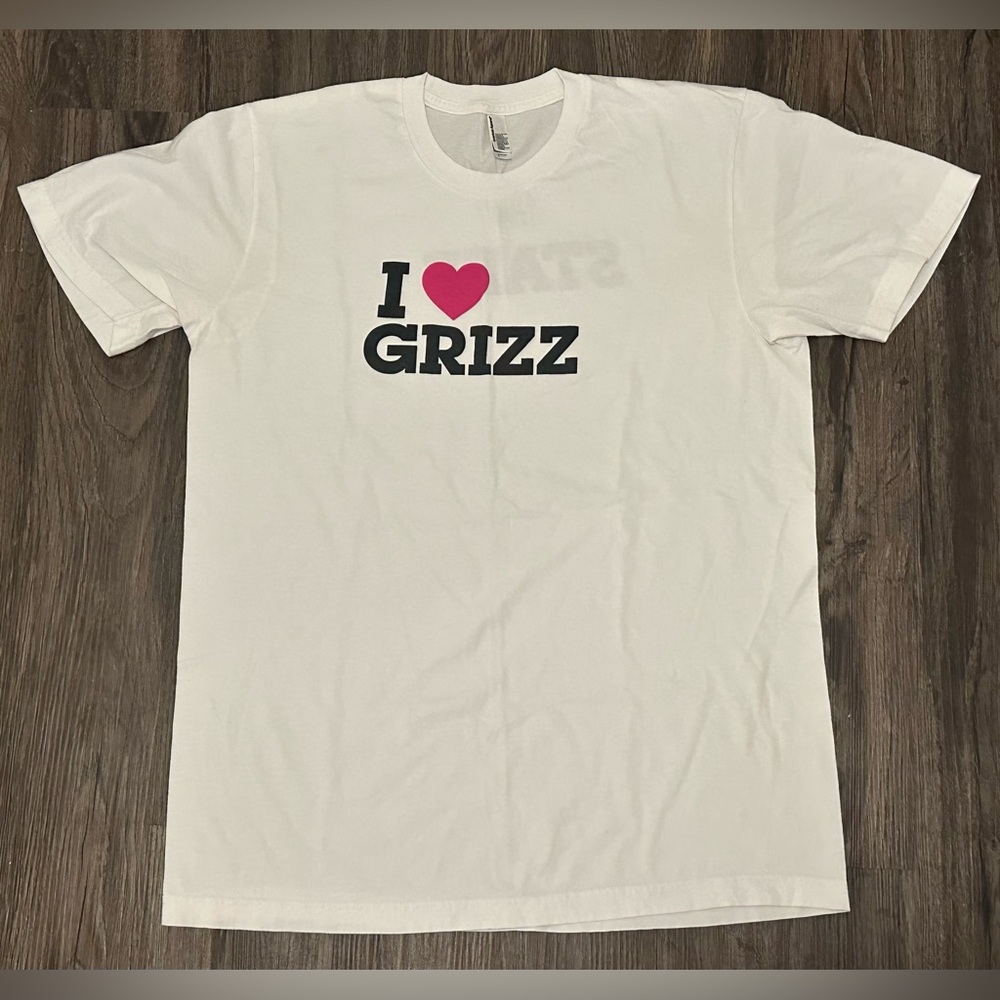 Vintage Cartoon Network Staff We Bare Bears I Love GRIZZ White T-Shirt- Large